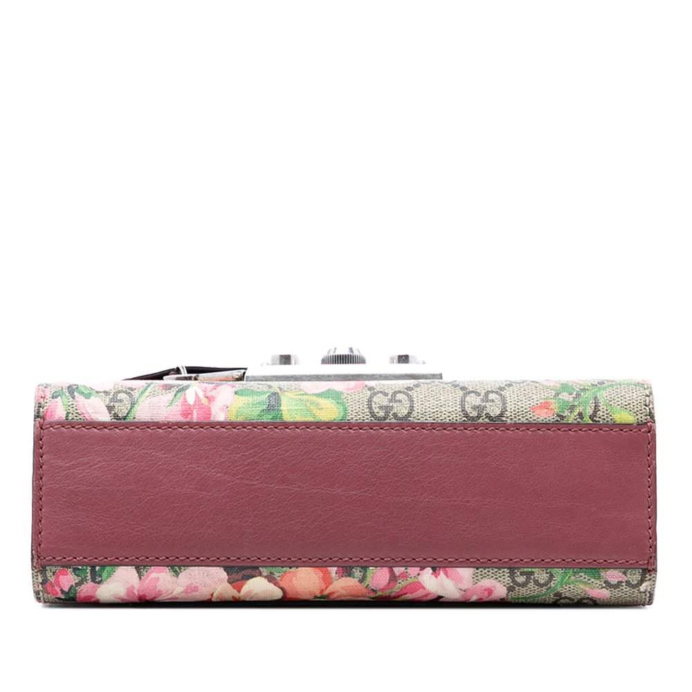 Pre-Loved Gucci Small GG Supreme Blooms Padlock Crossbody - Picture 3 of 7